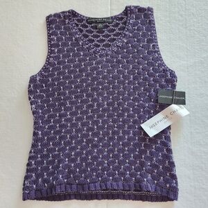 Josephine Chaus Purple Knit Women's Tank Size Medium Petite
